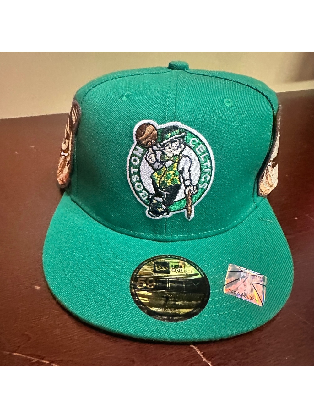 BOSTON CELTICS NBA Jon Stan Embroidered  7 1/4 Flat Brim Cap Hat Green New